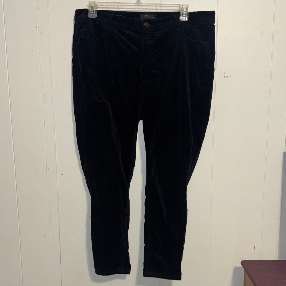 Talbots Flawless Five-pocket Black Suede Jeggings 18W